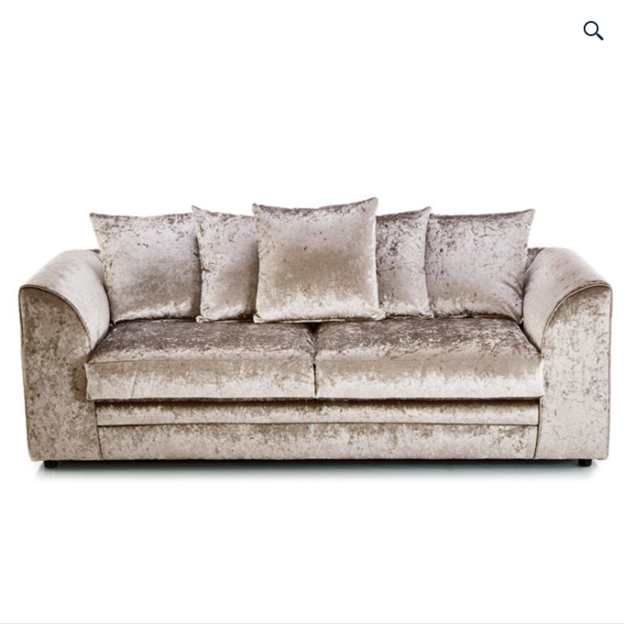 Crystal Crushed Velvet 2 Seater 3 Seater 2 + 3 Seater  Sofa Set