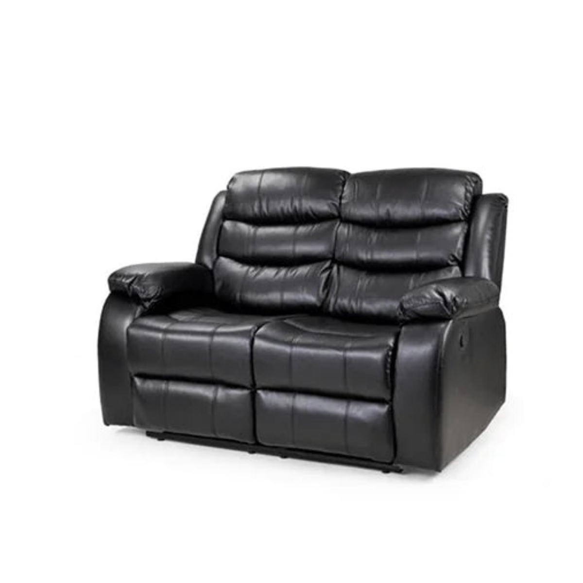 ROMA BLACK LEATHER 3+2+1 SOFA SET (Air Leather UKFR)