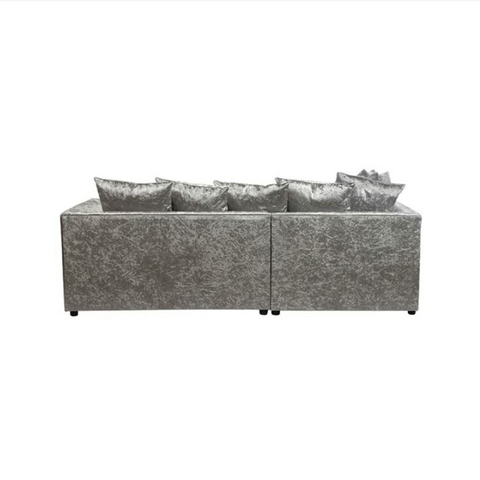 Crystal Crushed Velvet 4 Seater Corner Sofa