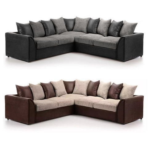 Danny Cord Fabric 5 Seater Corner Sofa