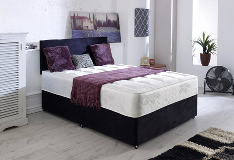 Divan beds with semi orthopedic mattress and Headboard