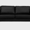 Box Black Faux Leather 3+2 Sofas Set