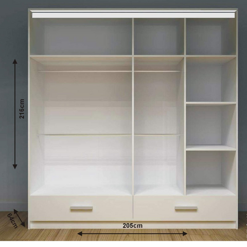 Florence High Gloss Wardrobe