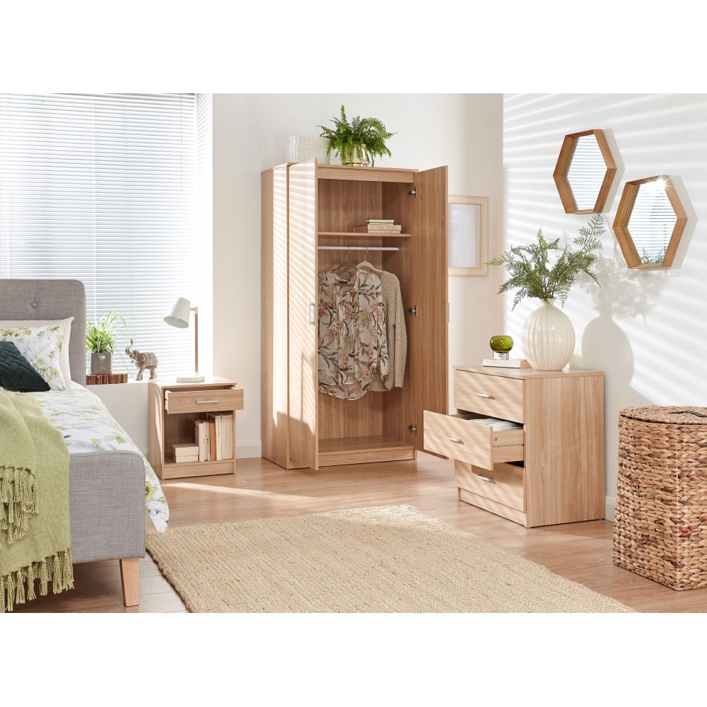 London 3pce Bedroom set in oak