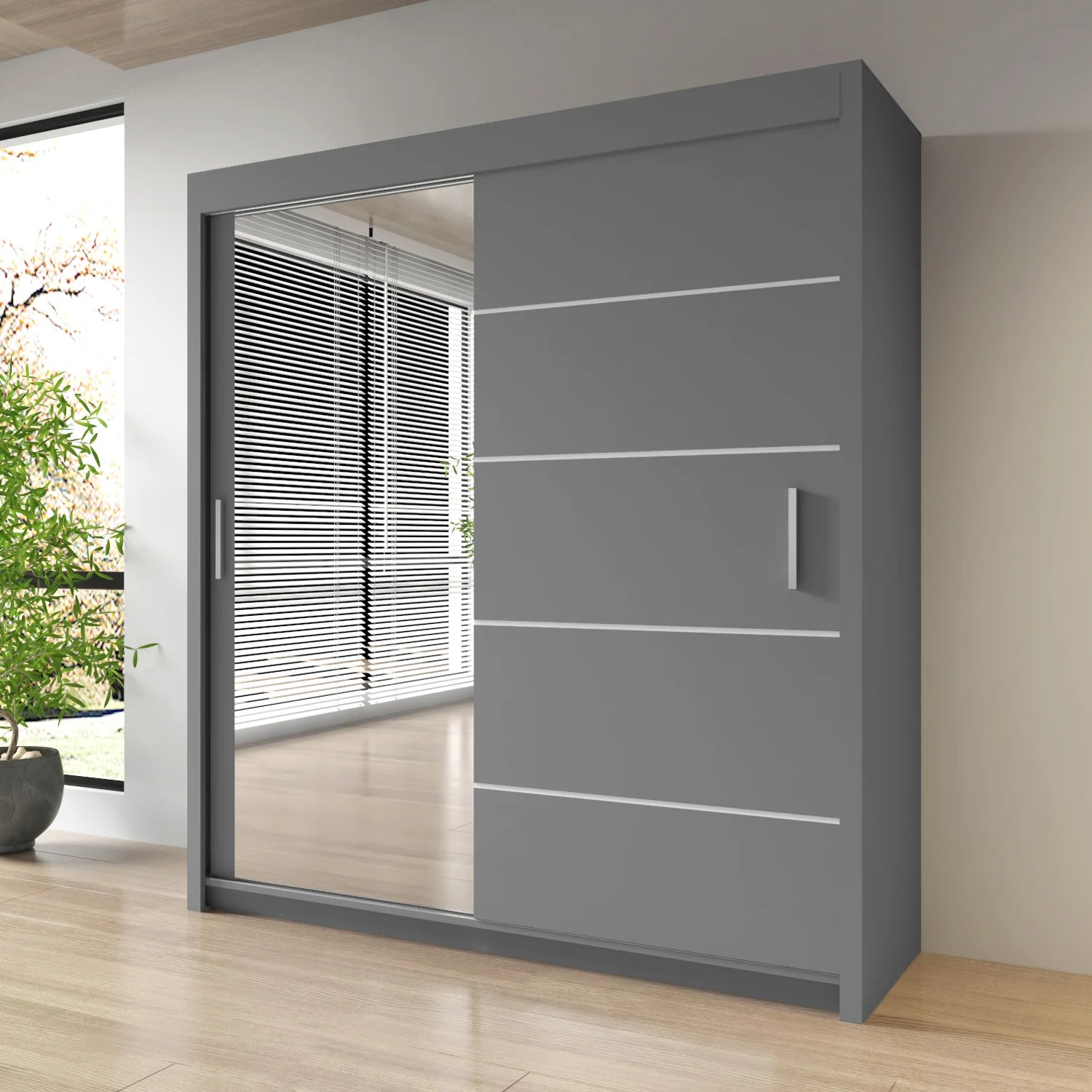 Lyon Mirrored Sliding Door Wardrobe