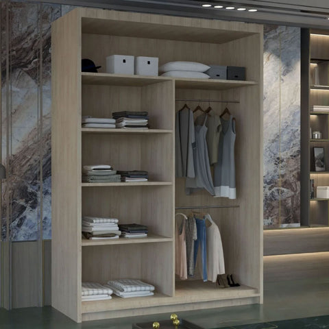 Mona 2-door mirrored sliding wardrobe