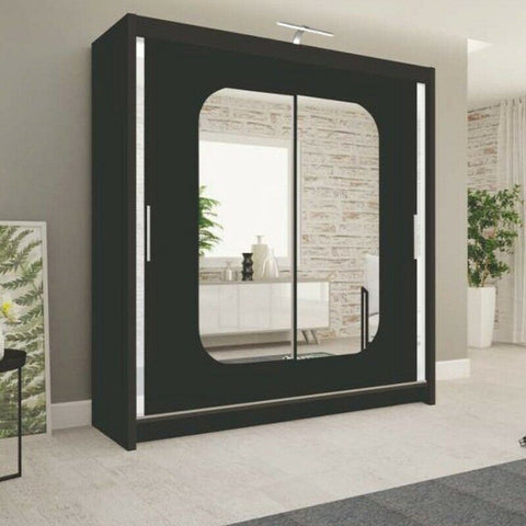 Mona 2-door mirrored sliding wardrobe