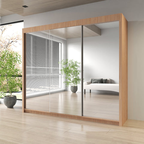 Milan Double Sliding Door Wardrobe