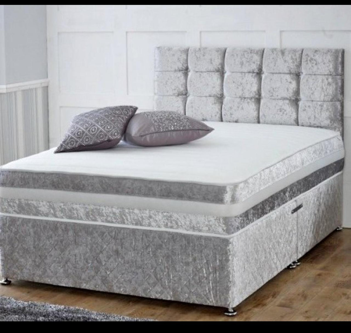 Crushed Velvet Divan bed