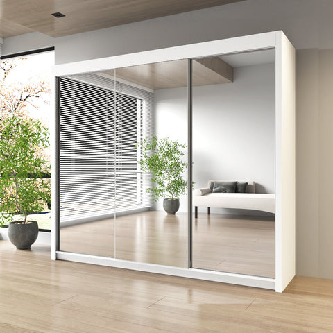 Milan Double Sliding Door Wardrobe