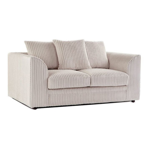 Zealous Jumbo Cord 3 Seater And 2 Seater In Cream