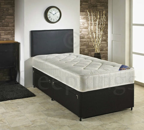 Divan beds with semi orthopedic mattress and Headboard