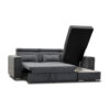 Universal Luca Storage Corner Sofa Bed in Dark Grey