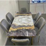 Grey gloss extendable dining table23r4rt
