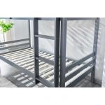 High Quality Pine Wooden Kids Bunk Single Bed Grey2