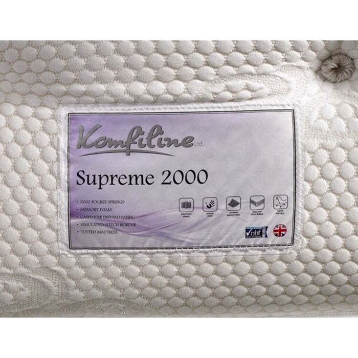 Supreme 2000 Pocket with memory topper Mattress 1