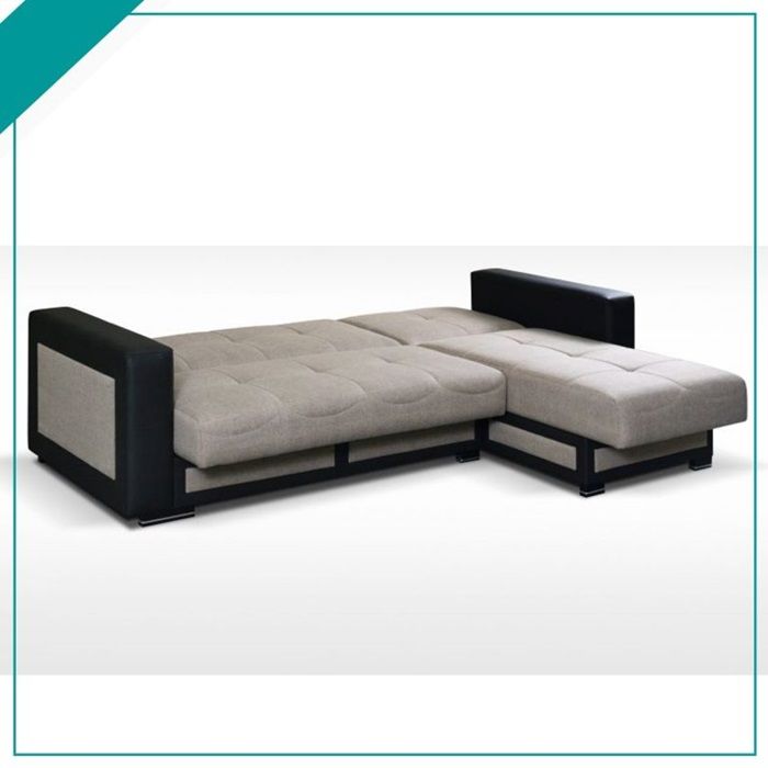 Tina L Shape Corner Sofabed with Storage Brown2