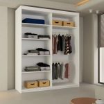 Lisbon Mirror Sliding Door 180cm Wardrobe - White 4 America Mirror Sliding Door 180cm Wardrobe q