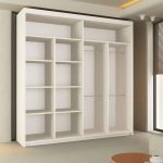 America Mirror Sliding Door 203cm Wardrobe Whiteu
