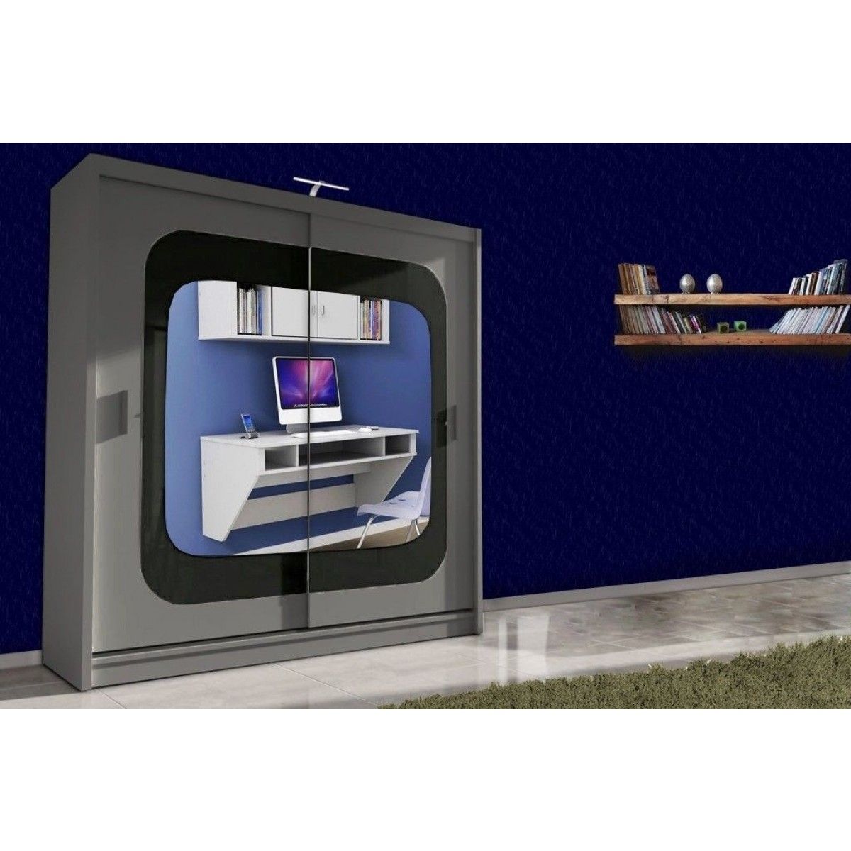 Chelsea Walnut 2 Door Mirrored Sliding Wardrobe10