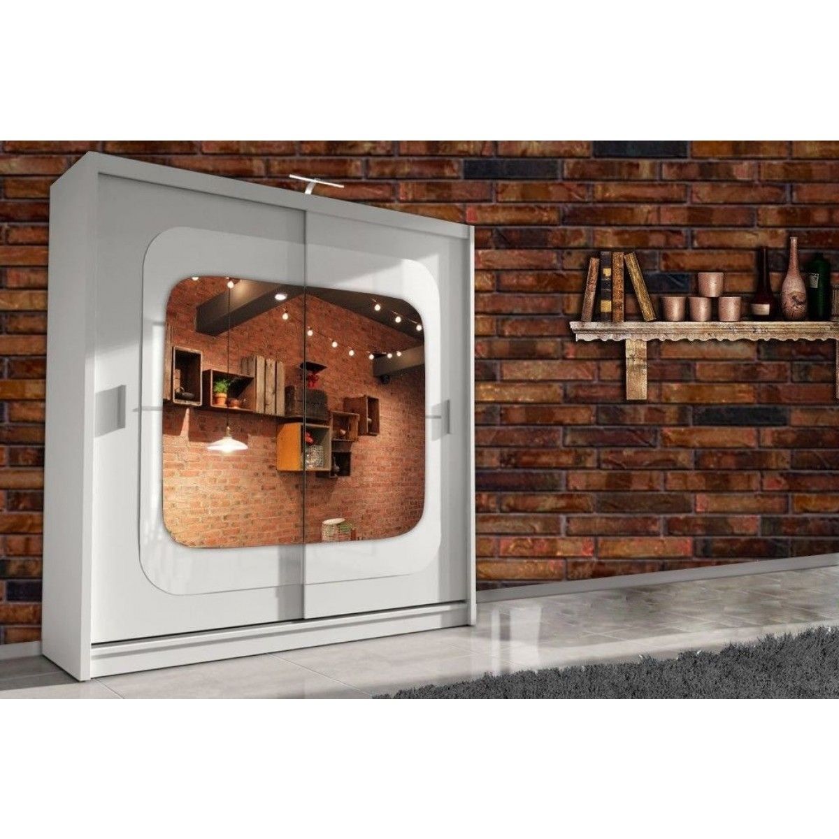 Chelsea Walnut 2 Door Mirrored Sliding Wardrobe12