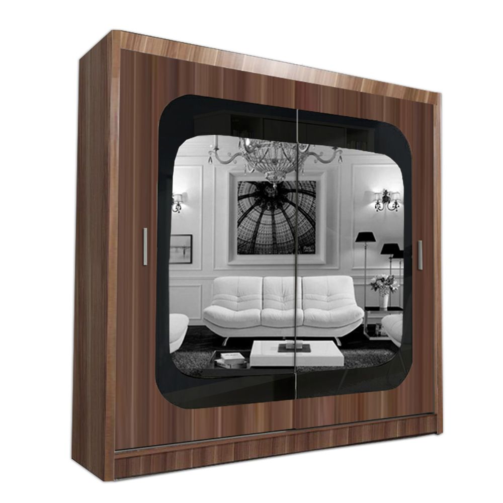 Chelsea Walnut 2 Door Mirrored Sliding Wardrobe13