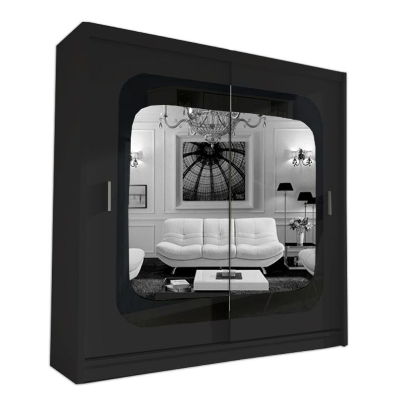 Chelsea Walnut 2 Door Mirrored Sliding Wardrobe19