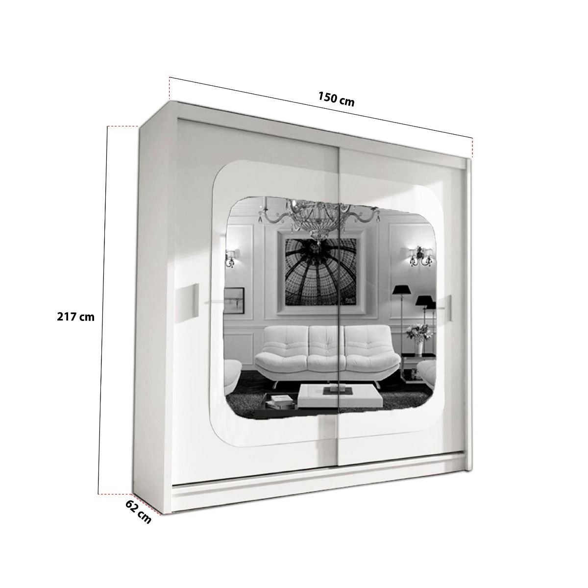 Chelsea Walnut 2 Door Mirrored Sliding Wardrobe22