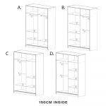 Chelsea Walnut 2 Door Mirrored Sliding Wardrobe26