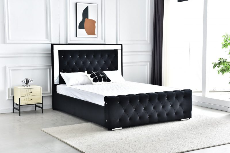 Luxury Ottoman Fabric One Storage Bed Frame02 scaled