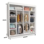 Lyon Mirrored Bedroom Sliding Door Wardrobe13