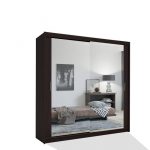 Mirror Sliding Door 120cm Wardrobe Wenge