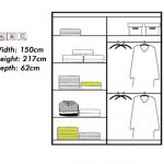 Mirror Sliding Door 150cm Wardrobe Greye323e2