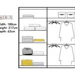 Mirror Sliding Door 180cm Wardrobe Blackerw44