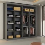 Tokyo Mirror Sliding Door 203cm Wardrobe Greyw