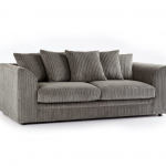 Zealous Jumbo Cord 3 Seater In Grey