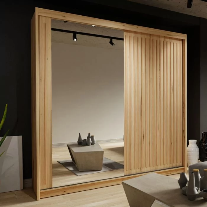 Zeus Sliding Door Wardrobe Black1 1