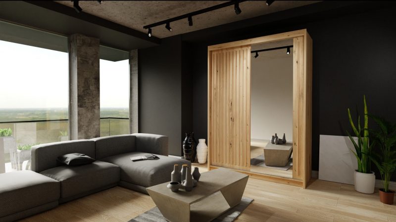 Zeus Sliding Door Wardrobe Black5 1