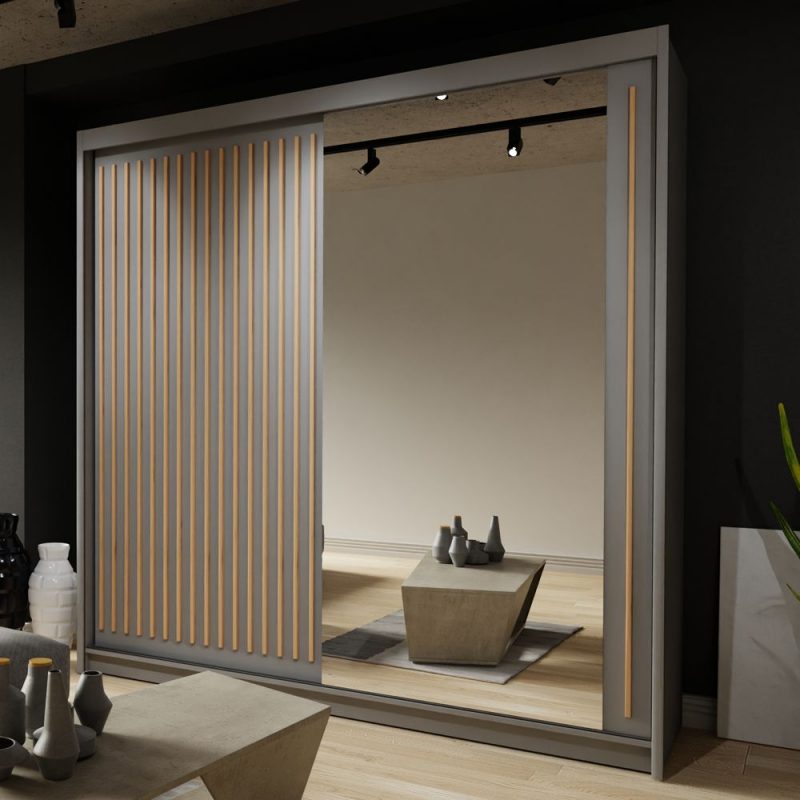 Zeus Sliding Door Wardrobe GREEY2