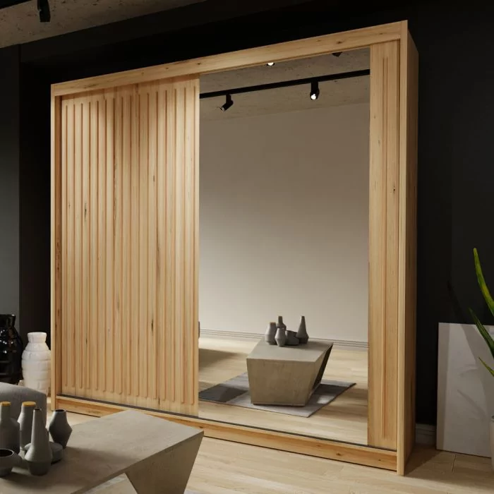Zeus Sliding Door Wardrobe Oak2