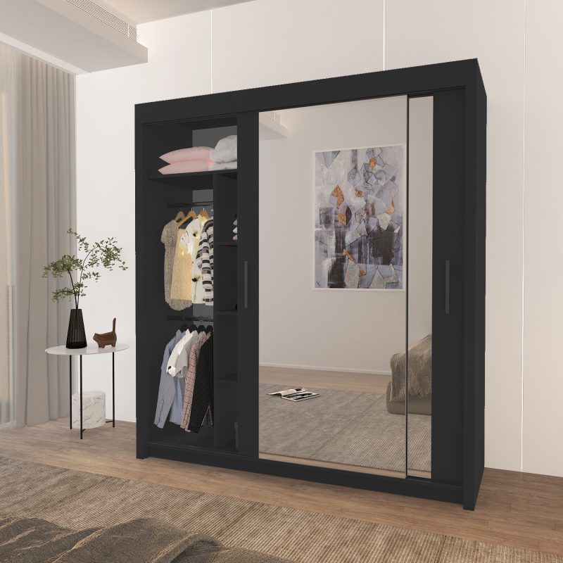 Milan Double Sliding Door Wardrobe